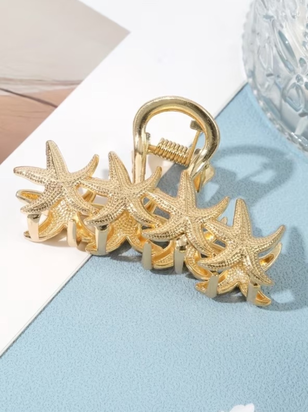 Gold Starfish Hair Claw Clip